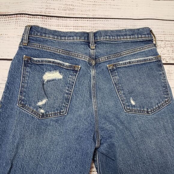 Abercrombie & Fitch The Boyfriend Mid Rise Distressed Jeans Size 28 / 6R A&F - Picture 10 of 12